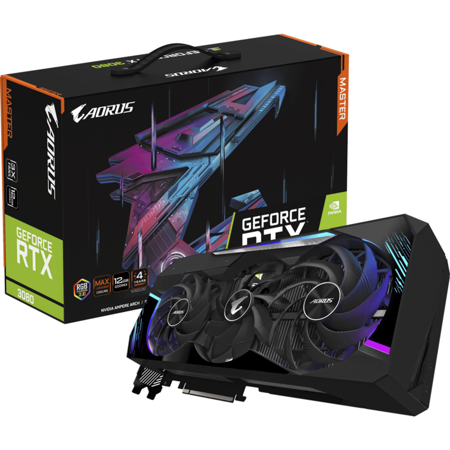 Gigabyte GeForce RTX 3080 MASTER 12G LHR fotografia produsului