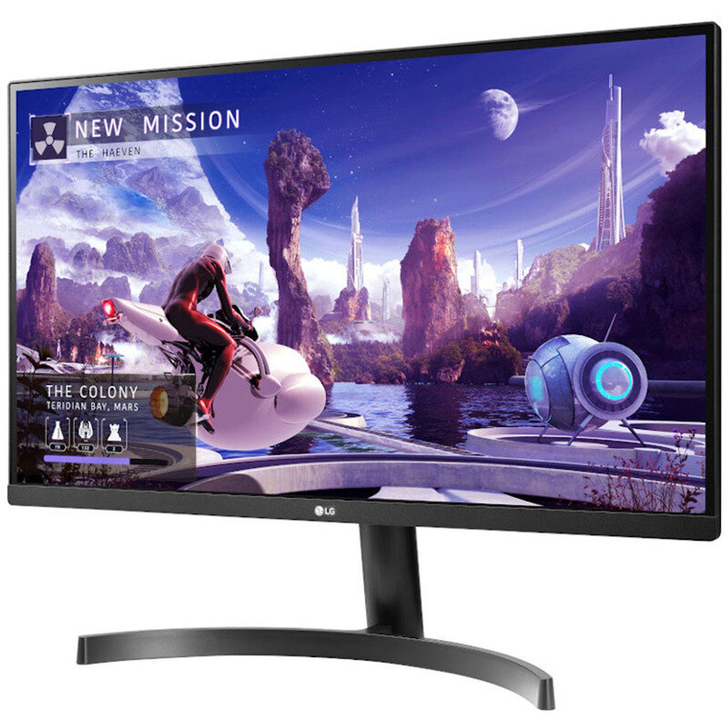 Monitor LED LG Gaming 27QN600-B 27 inch 5 ms Negru FreeSync 75 Hz fotografia produsului View 2 L