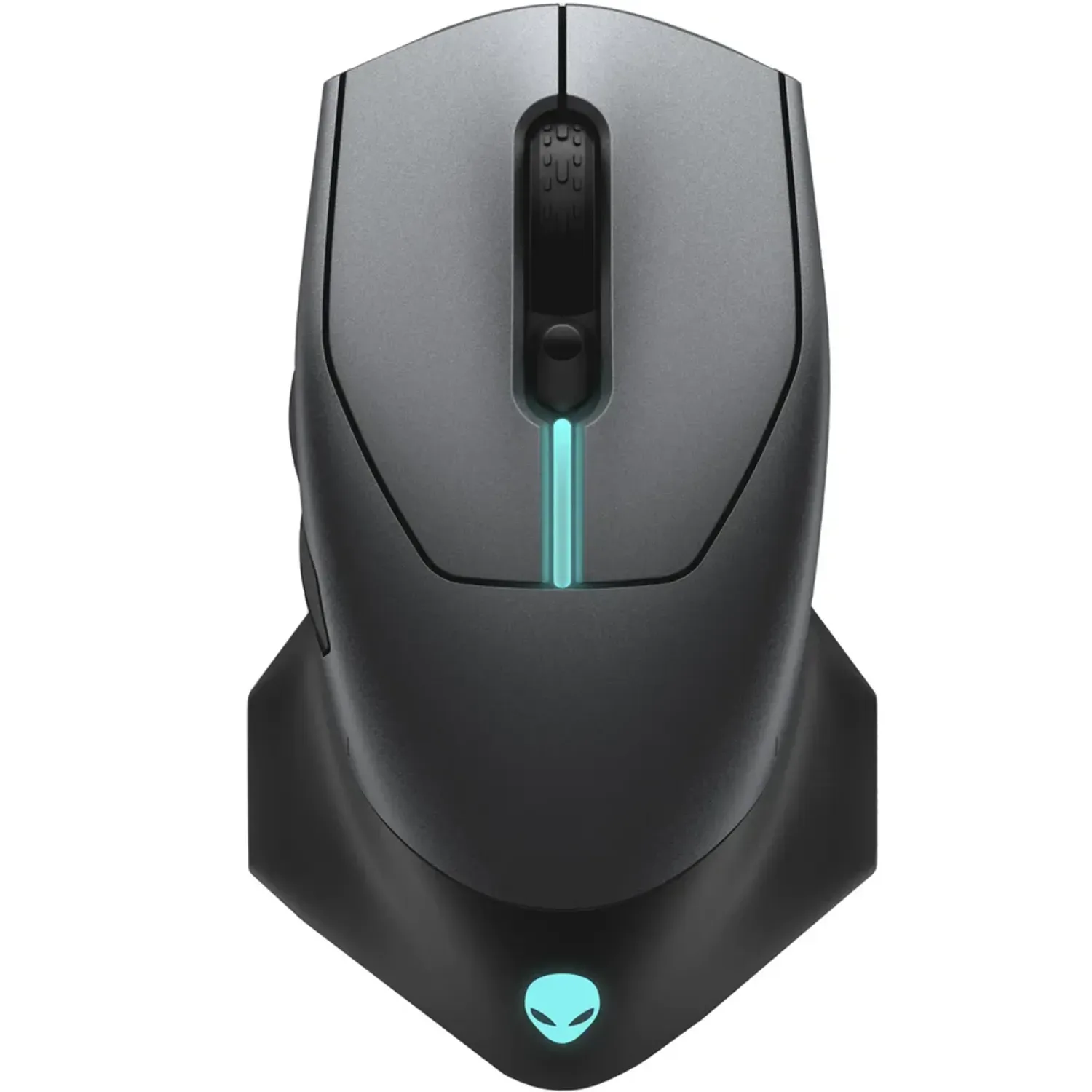 Mouse gaming wireless Alienware 610M, Moon Grey fotografia produsului