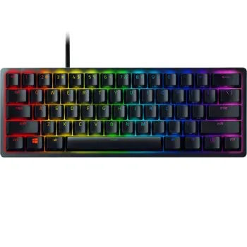 Tastatura gaming mecanica Razer Huntsman Mini, iluminare Chroma RGB, switch optic Red, Negru elefant.ro imagine noua 2022