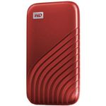 SSD Extern WD My Passport&trade; 1TB, USB 3.2 Gen2 Type-C/A, NVMe, Red fotografia produsului