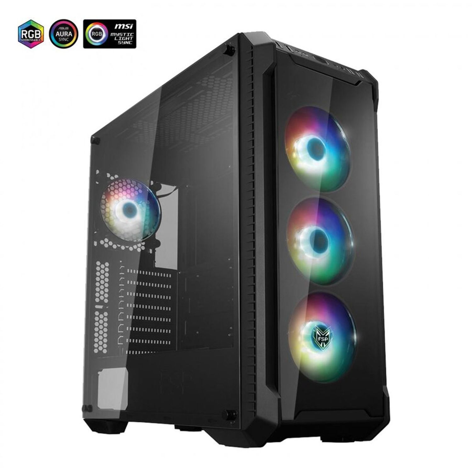 Carcasa FSP CMT520 PLUS fara sursa, Middle Tower, E-ATX fotografia produsului