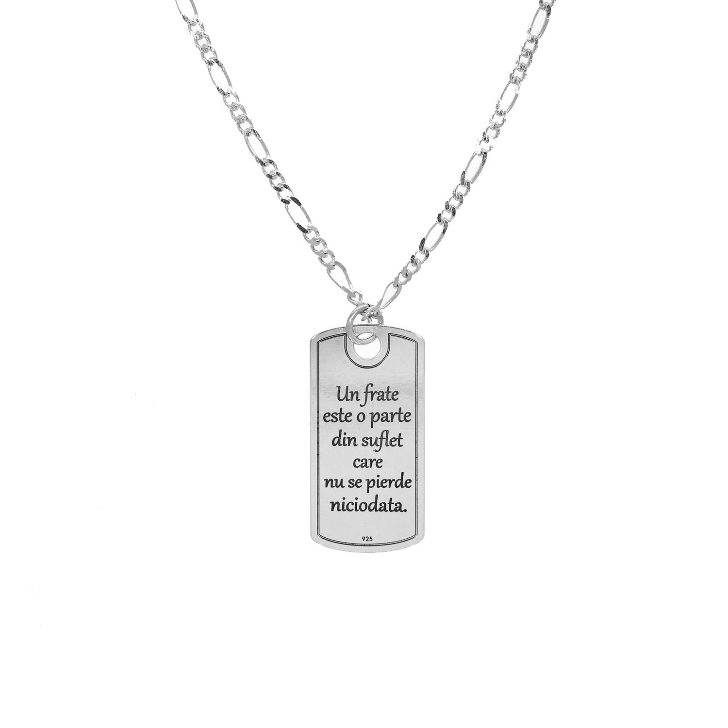 Lanț Argint cu Plăcuță Army Personalizată fotografia produsului