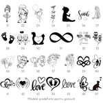 Set Brățări Piele cu Plăcuță Argint Personalizată fotografia produsului View 2 S