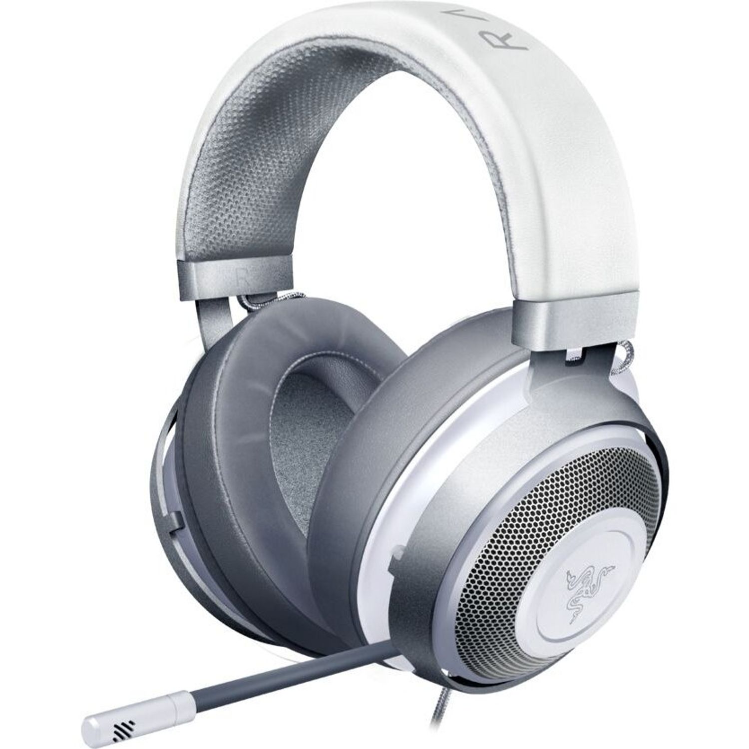 Casti gaming Razer Kraken 2019, multiplatforma, Mercury White fotografia produsului