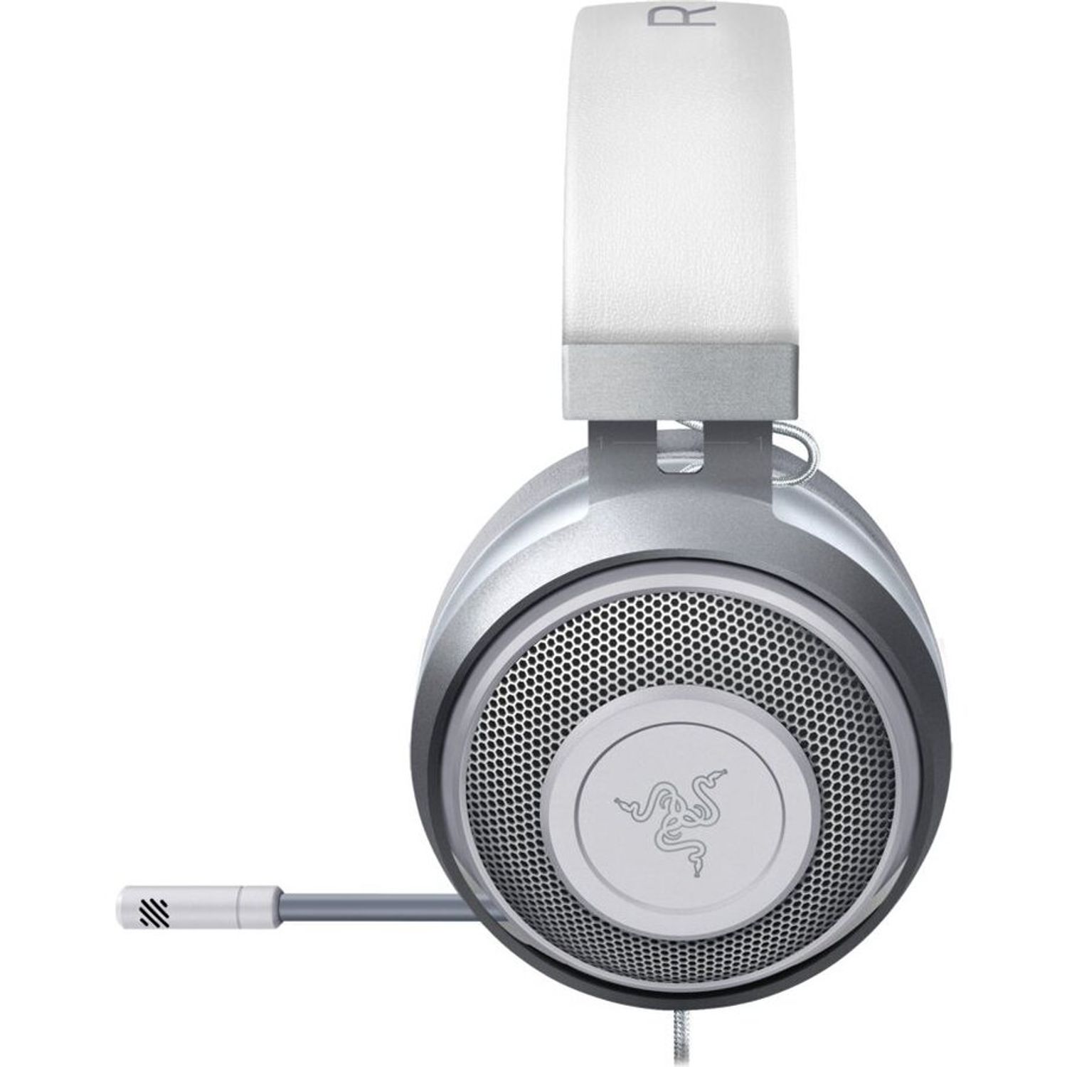 Casti gaming Razer Kraken 2019, multiplatforma, Mercury White fotografia produsului View 2 L