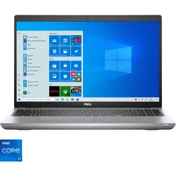 Laptop DELL 15.6” Latitude 5521 (seria 5000), FHD, IntelÂ® Coreâ„¢ i7-11850H, 16GB, GMA UHD, Win 10 Pro, Grey Dell imagine noua 2022