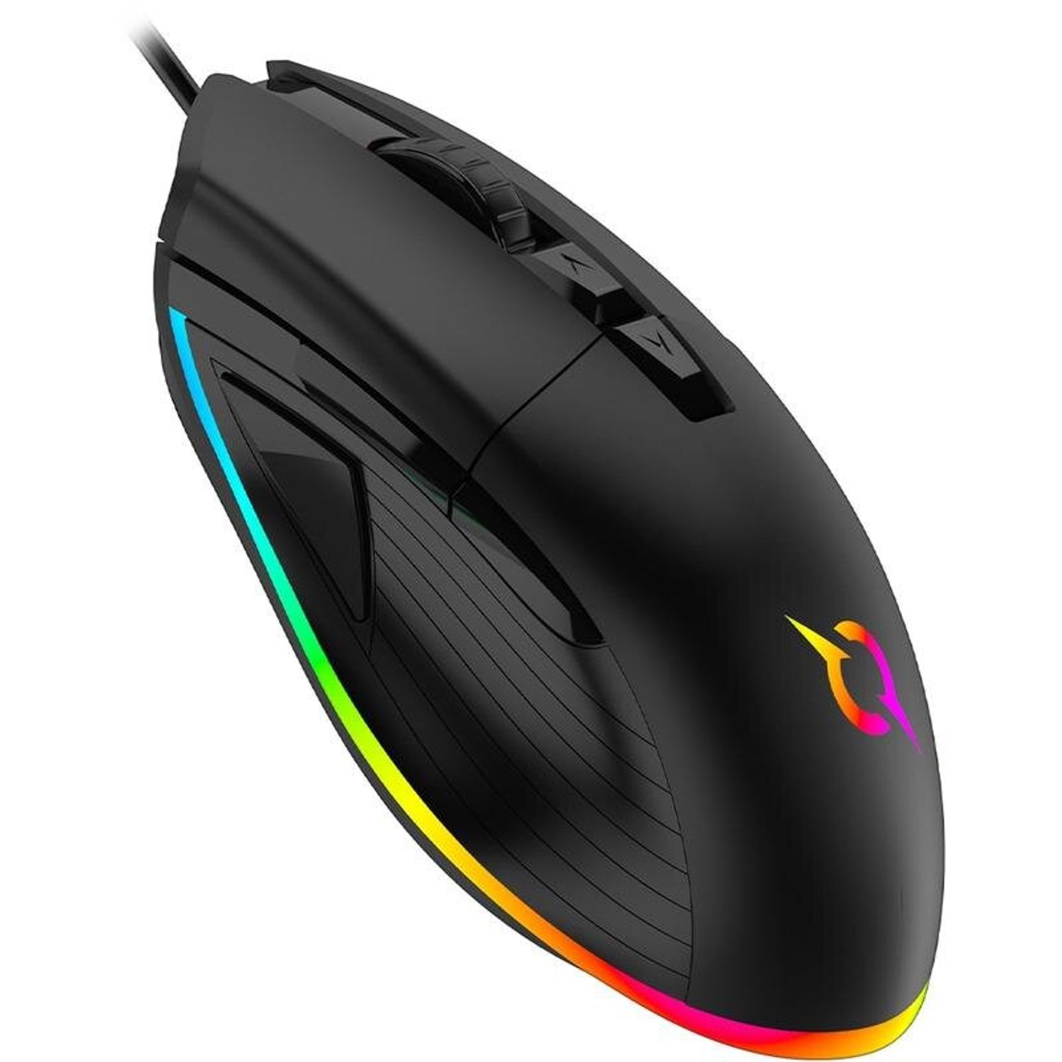Mouse AQIRYS Acrux, 10000dpi, optic, USB cu fir, Negru fotografia produsului View 2 L