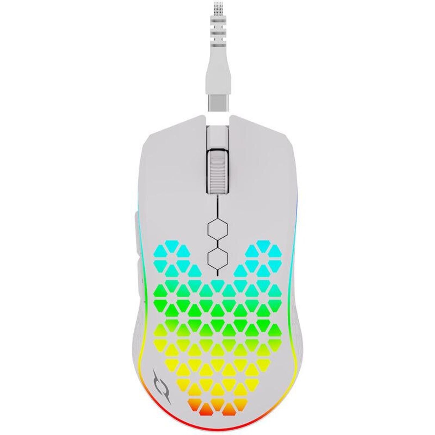 Mouse Gaming AQIRYS Polaris Wireless, alb fotografia produsului