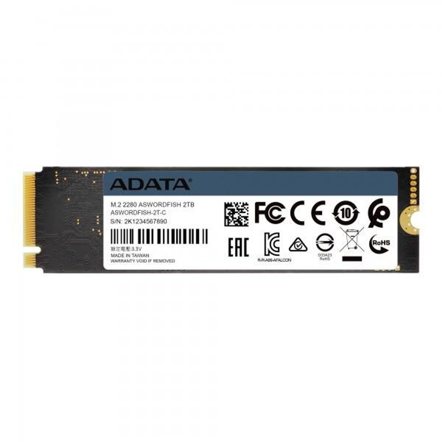 SSD SWORDFISH, 1TB, M.2 2280, PCIe Gen3x4, 3D NAND fotografia produsului View 2 L