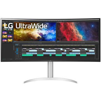 Monitor Curbat LED IPS UltraWide LG 37.5” QHD+, 60Hz, 5ms, HDR10, Difuzor stereo, DVI, HDMI, Display Port, Alb elefant.ro imagine noua 2022