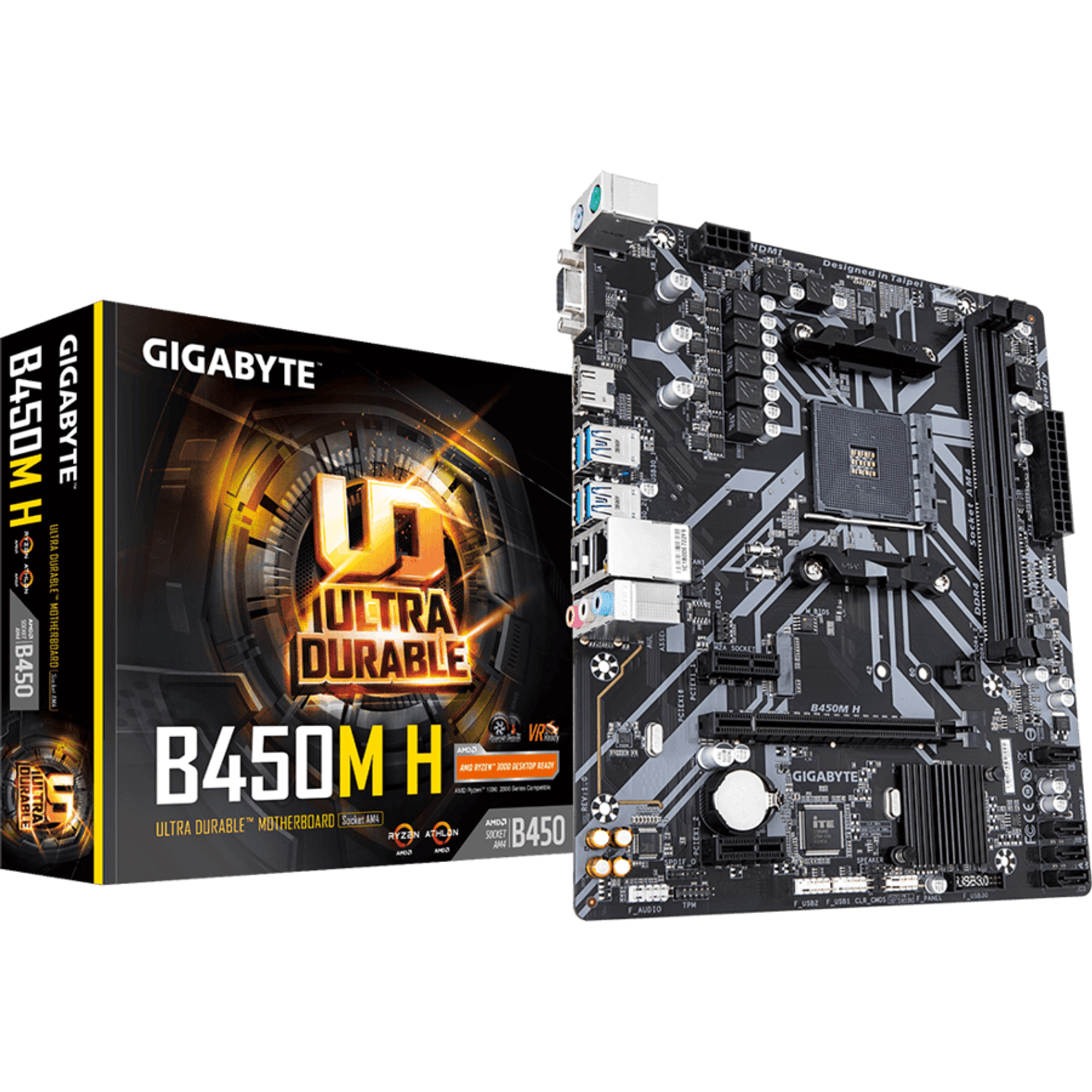 Placa de baza Gigabyte B450M H, Socket AM4 fotografia produsului