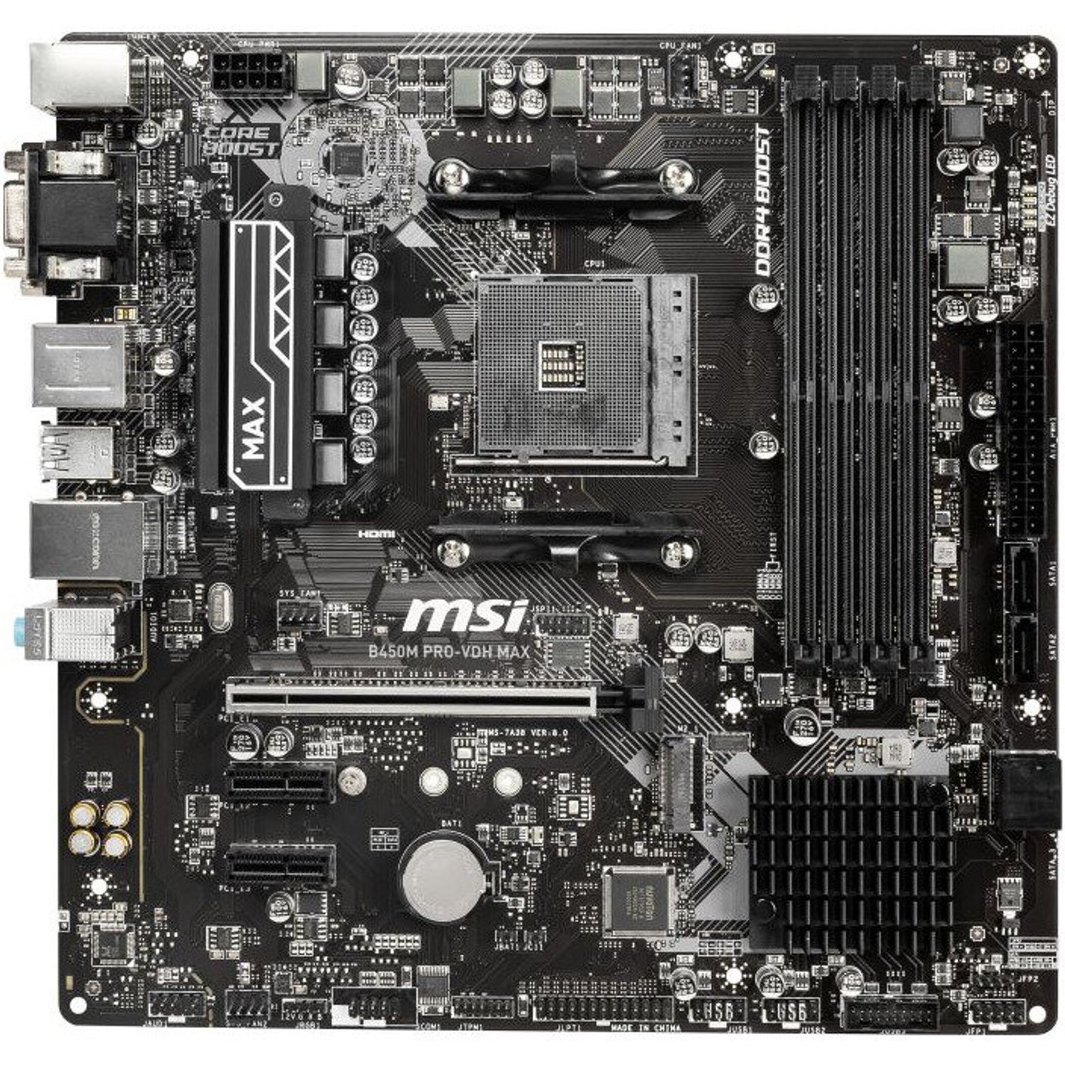 Placa de baza socket AM4, B450M PRO-VDH MAX fotografia produsului View 2 L