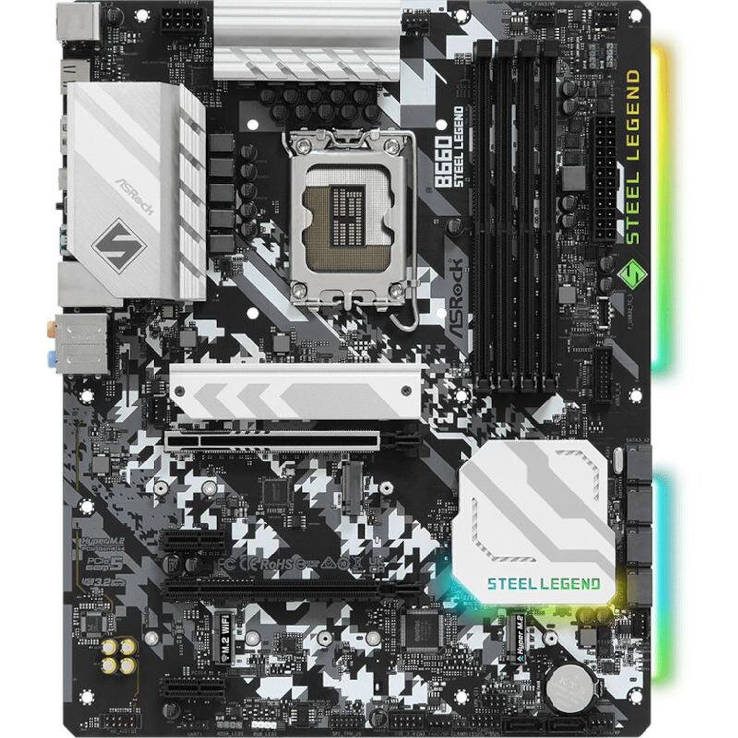 Placa de baza B660 STEEL LEGEND D4 LGA 1700 fotografia produsului View 2 L