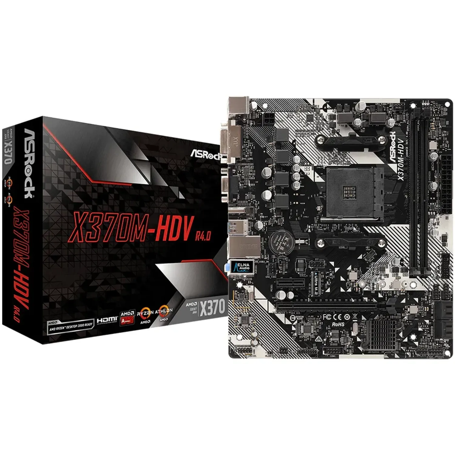 Placa de baza AsRock X370M-HDV R4.0, Socket AM4 fotografia produsului
