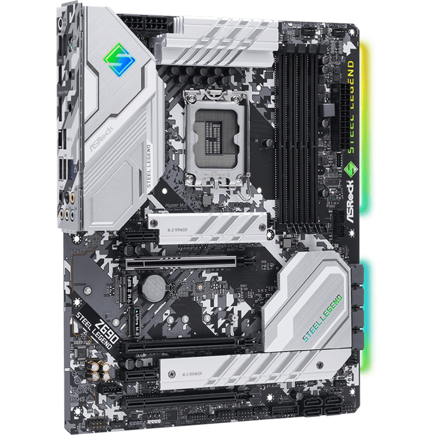 Placa de baza Z690 Steel Legend D4, LGA 1700 fotografia produsului View 2 L