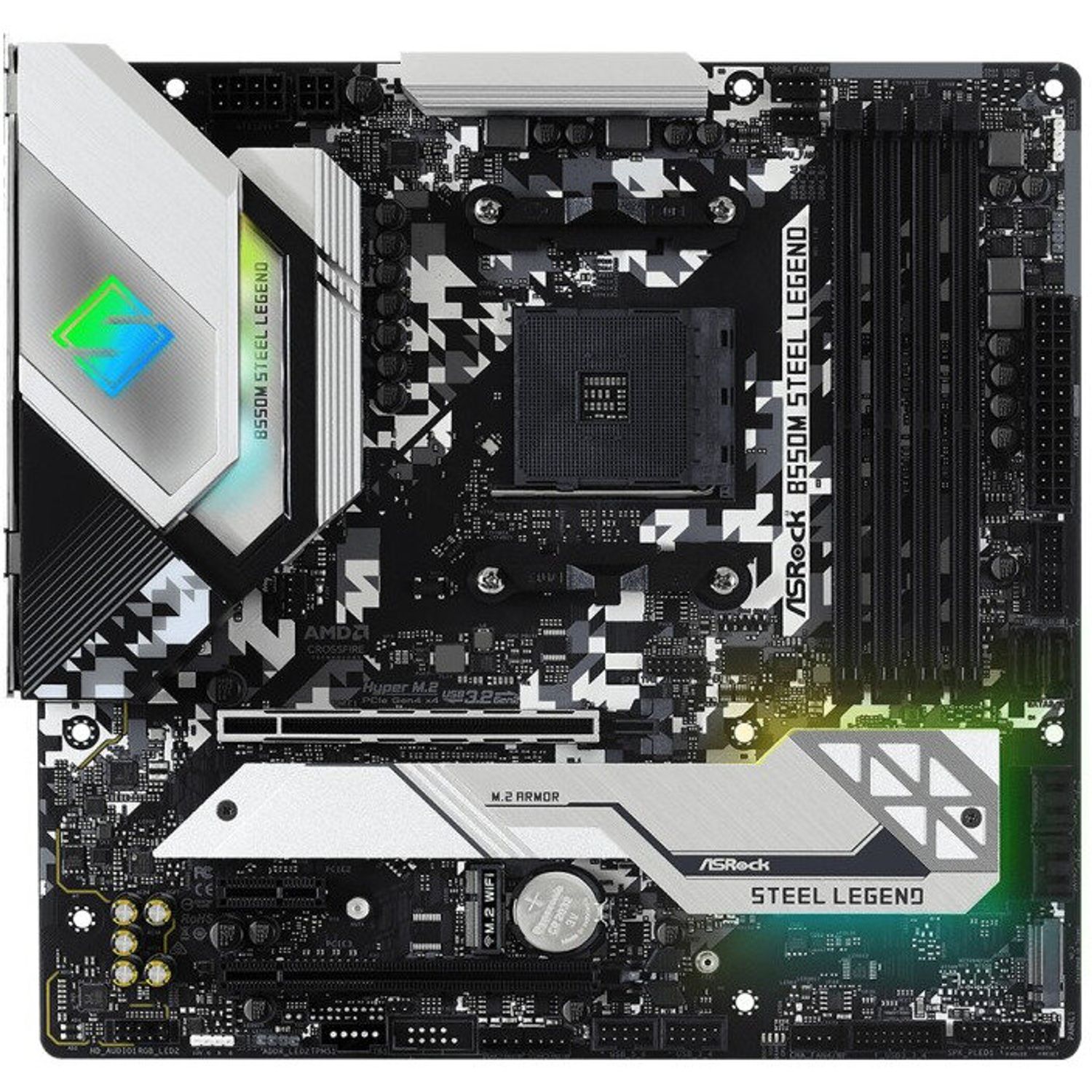 Placa de baza B550M STEEL LEGEND, socket AM4 fotografia produsului