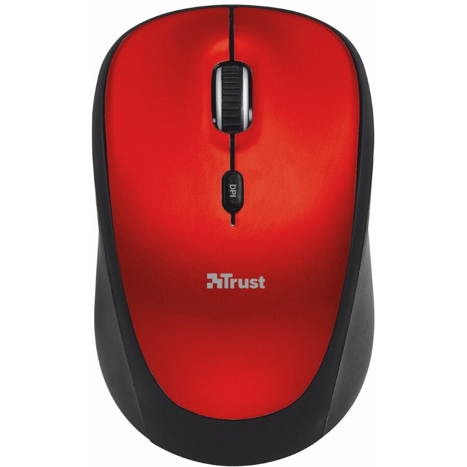 Mouse Trust Yvi, Wireless, USB, Rosu fotografia produsului