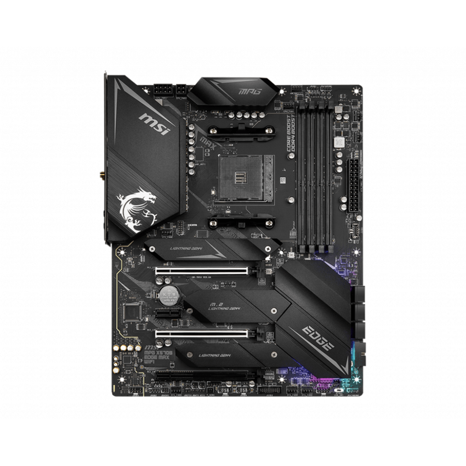 Placa de baza MPG X570S EDGE MAX WIFI, AM4 fotografia produsului View 2 L