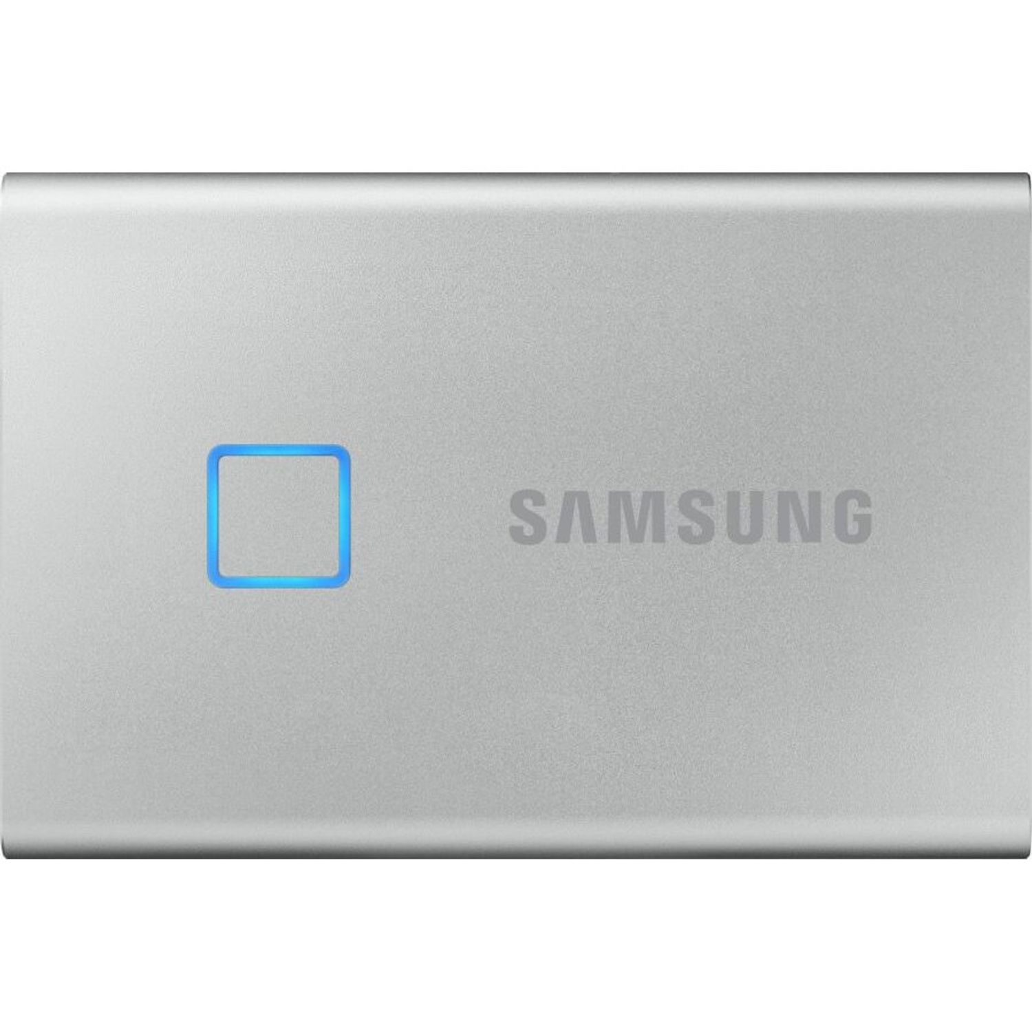 SSD extern Samsung T7 Touch portabil, 1TB, USB 3.1, Argintiu fotografia produsului View 2 L