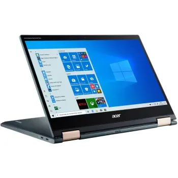 Laptop 2 in 1 Acer Spin 7 SP714-61NA Qualcomm Snapdragon SC8180XP, 14″, Full HD, Touch, 8GB, Windows 10 Pro, Blue Acer imagine noua 2022