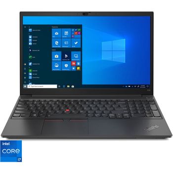 Laptop Lenovo 15.6” ThinkPad E15 Gen 2, FHD, Intel Core i7-1165G7, 16GB DDR4, GeForce MX450 2GB, Win 10 Pro, Black elefant.ro imagine noua 2022