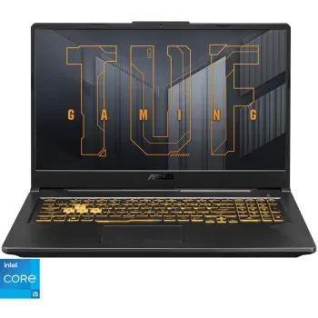 Laptop Gaming ASUS TUF Gaming F17 FX706HCB-HX118 Intel® Core™ i5-11400H, 17.3″, 8GB, RTX 3050 4GB, No OS, Gray ASUS imagine noua 2022