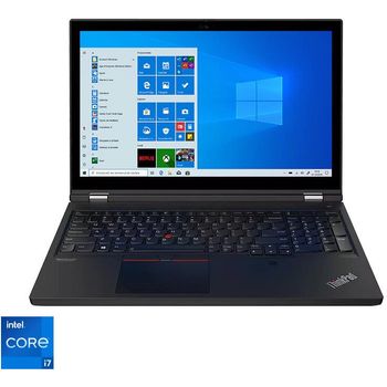 Laptop Lenovo 15.6” ThinkPad T15g Gen 2, UHD IPS, Intel® Core™ i7-11800H , 32GB, RTX-3080 16GB, Win 10 Pro, Black elefant.ro imagine noua 2022