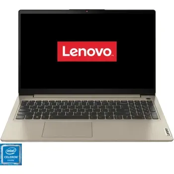 Laptop Lenovo IdeaPad 3 15ITL6 Intel Celeron 6305, 15.6″, Full HD, 4GB, 128GB SSD, No OS, Sand elefant.ro imagine noua 2022