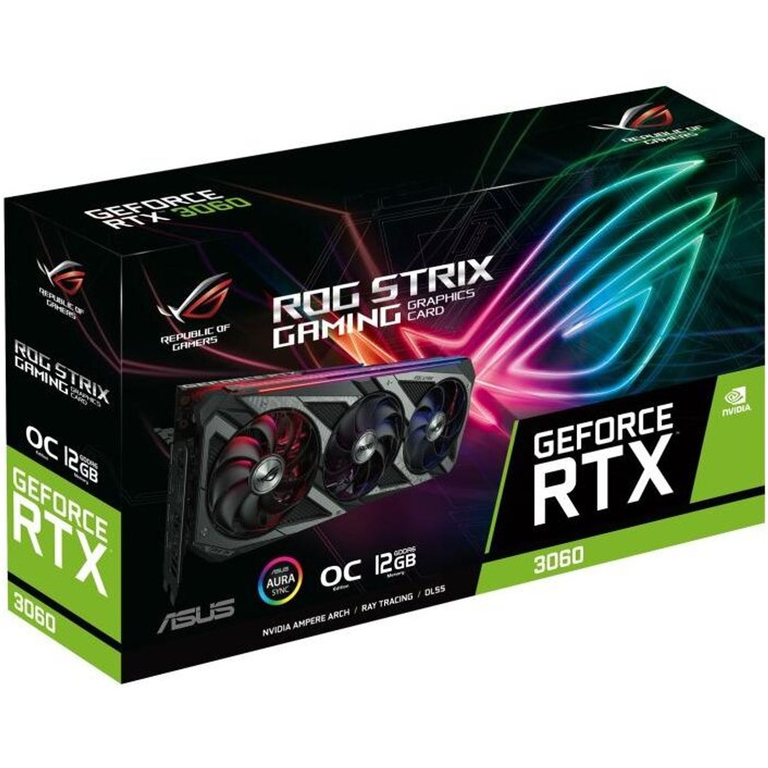 Placa Video ROG Strix RTX 3060 V2 OC, 12GB GDDR6, 192 biti fotografia produsului