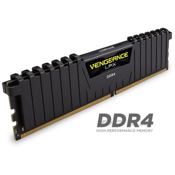 Kit memorie DDR4 8GB 2666MHz C16 Black, Vengeance LPX, 2x4GB Corsair imagine noua 2022
