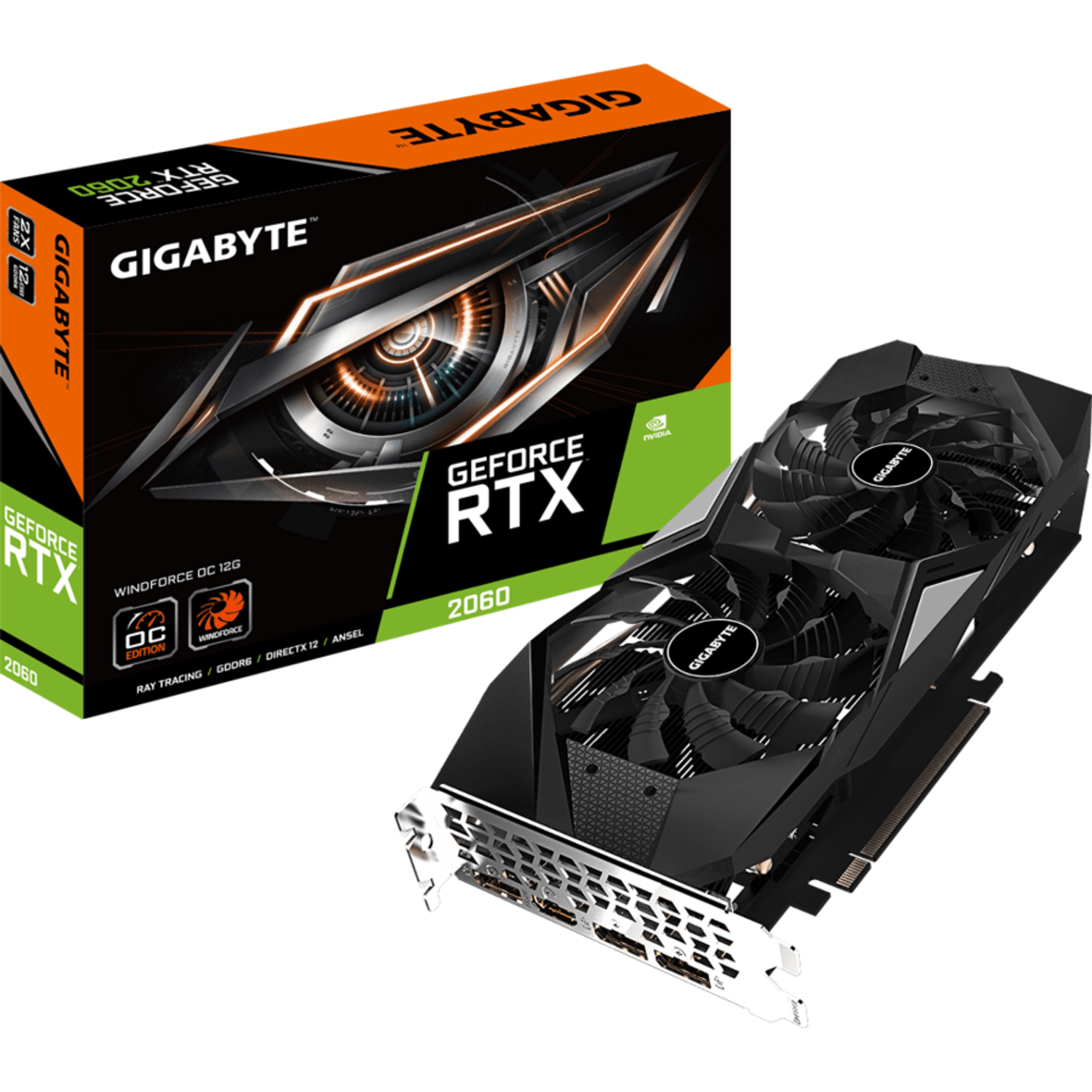 Placa Video RTX 2060 WINDFORCE OC, 12GB GDDR6, 192 biti fotografia produsului