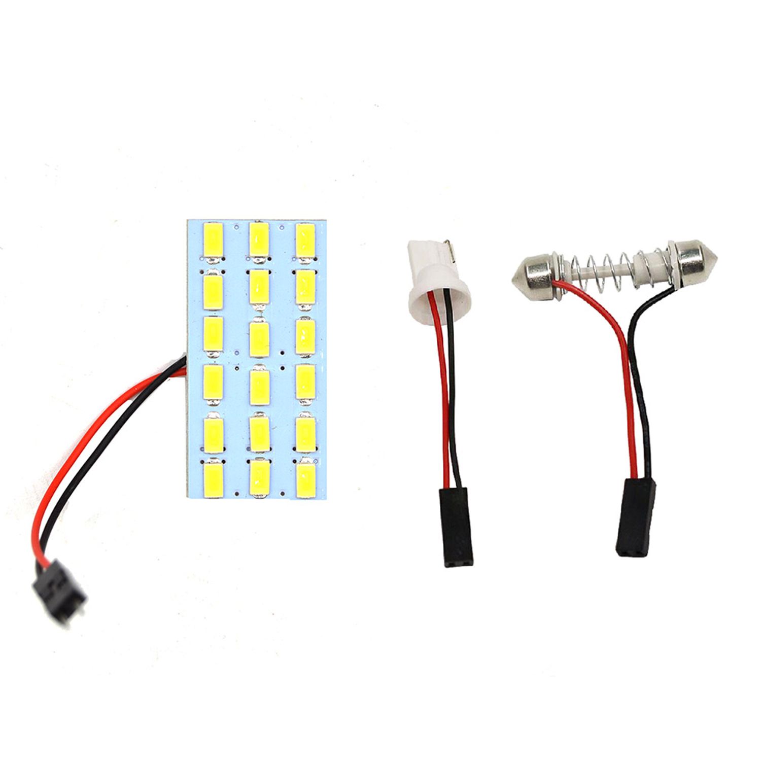 Set 2 Becuri auto LED, 18 SMD, T10/C5W, 5W, 2 modele fotografia produsului View 2 L