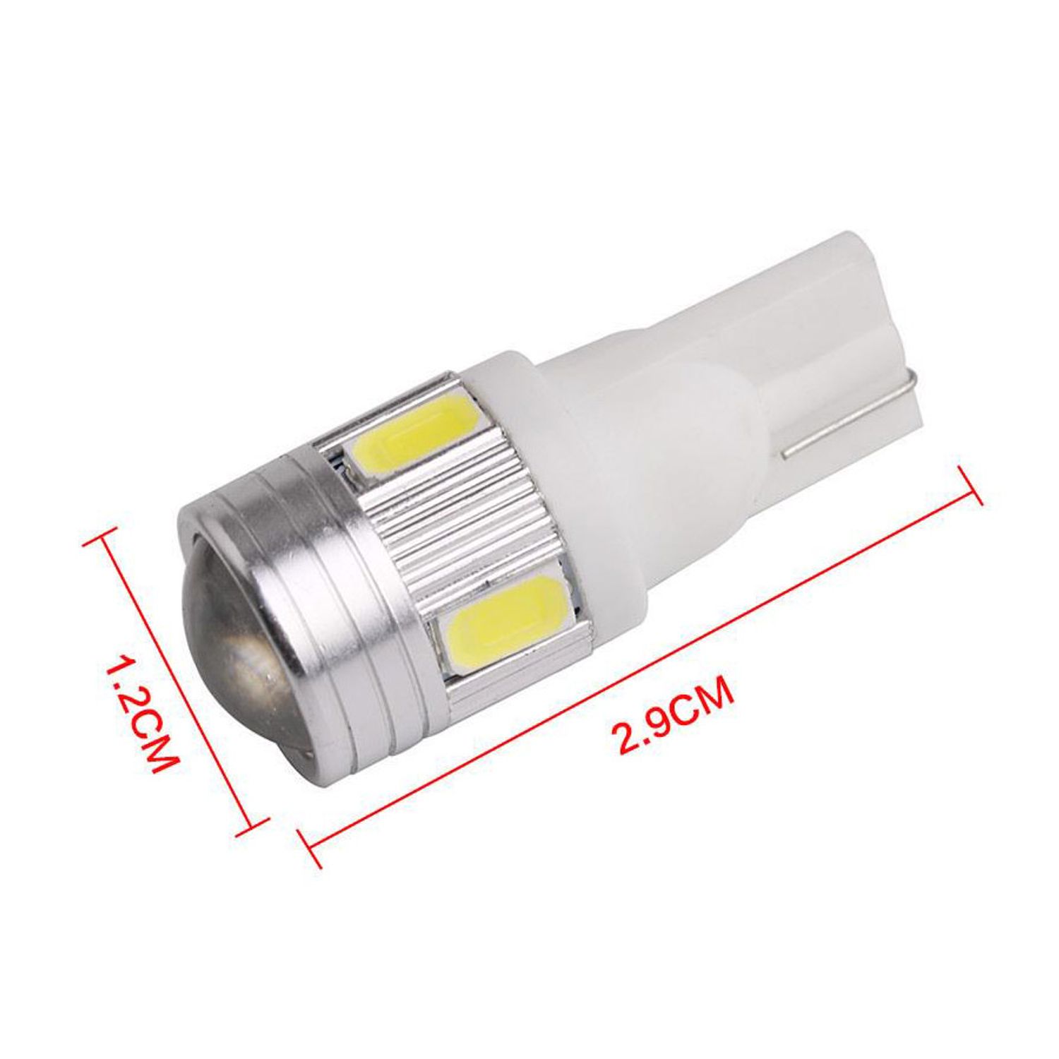Set 2 Becuri auto LED, 6 SMD, T10, Canbus, 5W, 2 modele fotografia produsului View 4 L