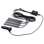 Set 4 benzi 9 LED ambientale pentru auto cu telecomanda fotografia produsului View 2 S