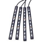 Set 4 benzi 9 LED ambientale pentru auto cu telecomanda fotografia produsului View 3 S