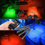 Set 4 benzi 9 LED ambientale pentru auto cu telecomanda fotografia produsului View 5 S