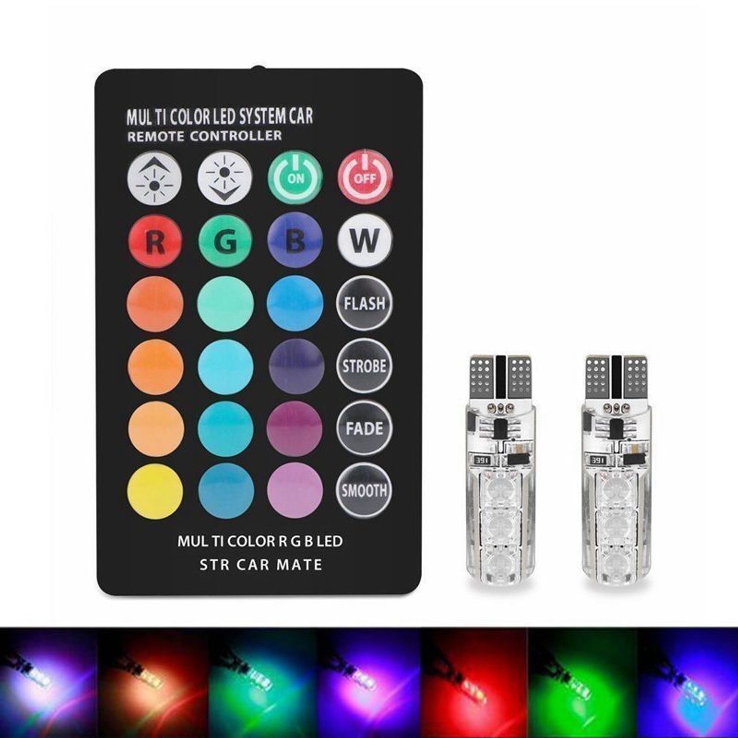 Set 2 Becuri Colorate pentru Pozitie cu Telecomanda fotografia produsului View 4 L