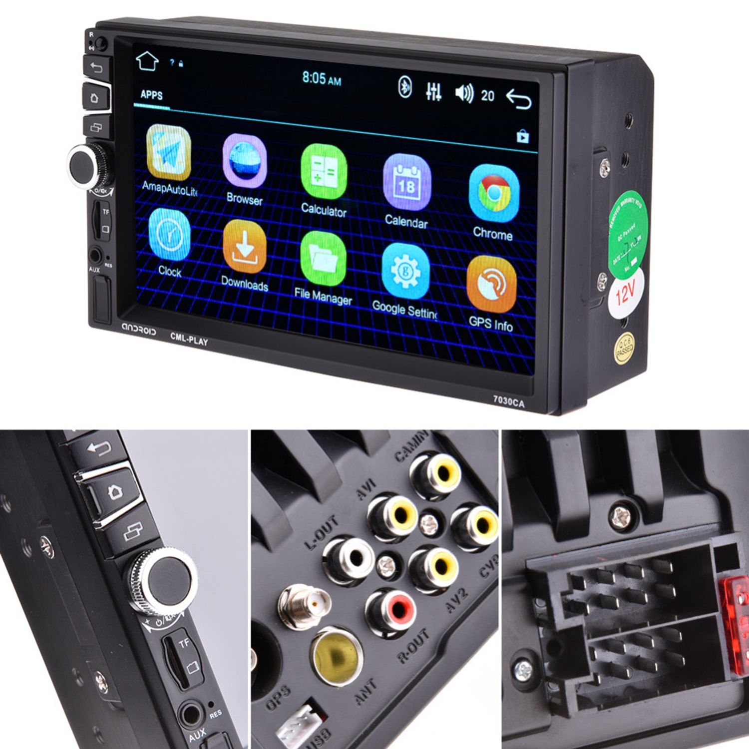 MP5 Player auto 2DIN 7030CA, LCD TFT 7&acirc;&euro;, BT, GPS, Mirror Link fotografia produsului View 3 L