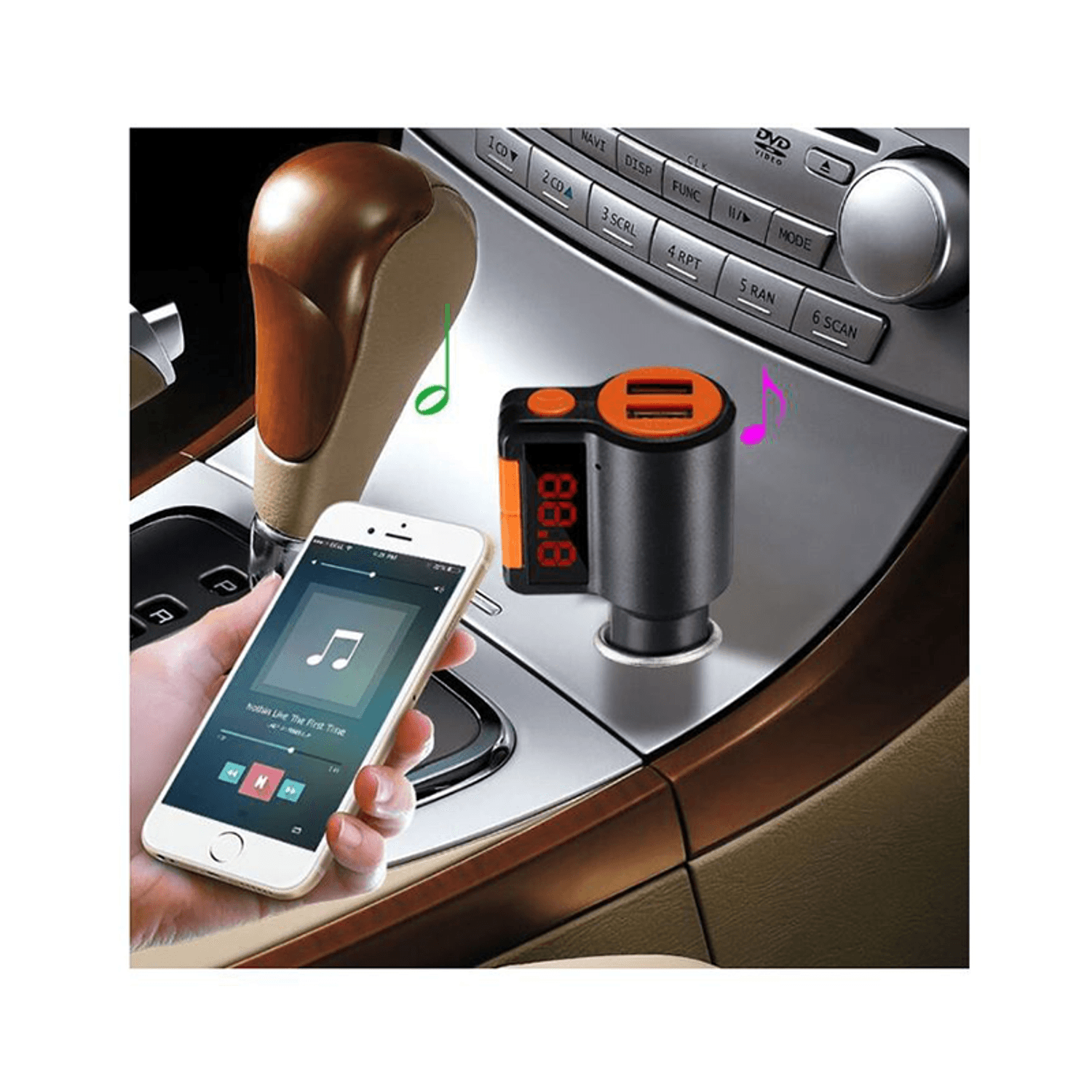 Car Kit Bluetooth, Modulator FM, Dual USB fotografia produsului View 2 L