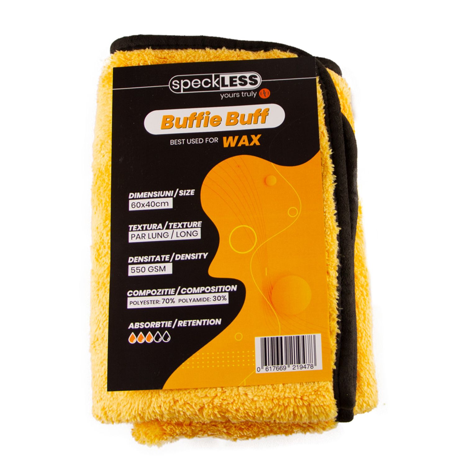 Laveta Microfibre speckLESS Buffie Buff, 550 GSM, 60x40cm fotografia produsului View 2 L