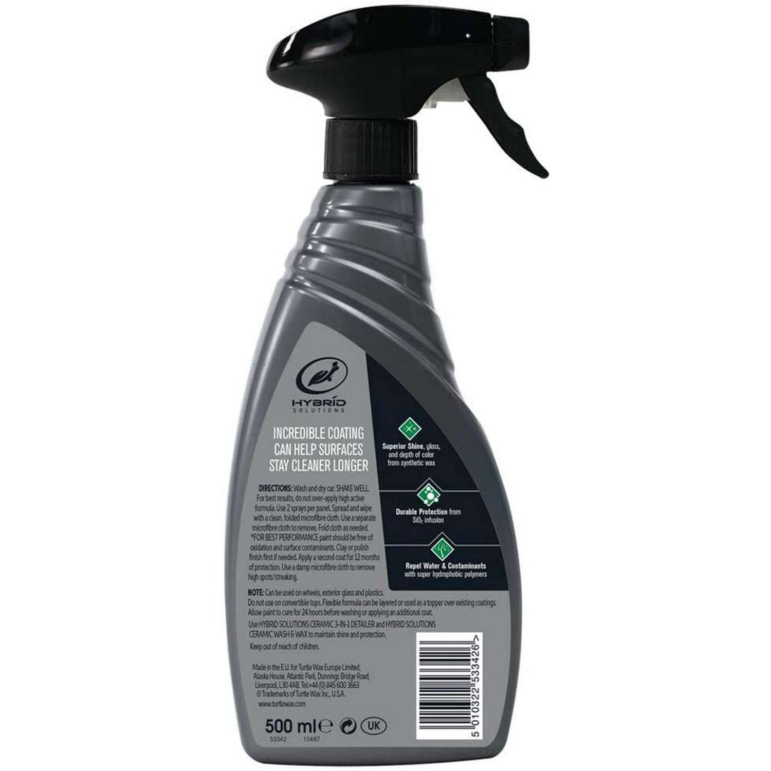 Ceara Auto Lichida Turtle Wax Hybrid Solutions Ceramic Car Wax, 500ml fotografia produsului View 2 L