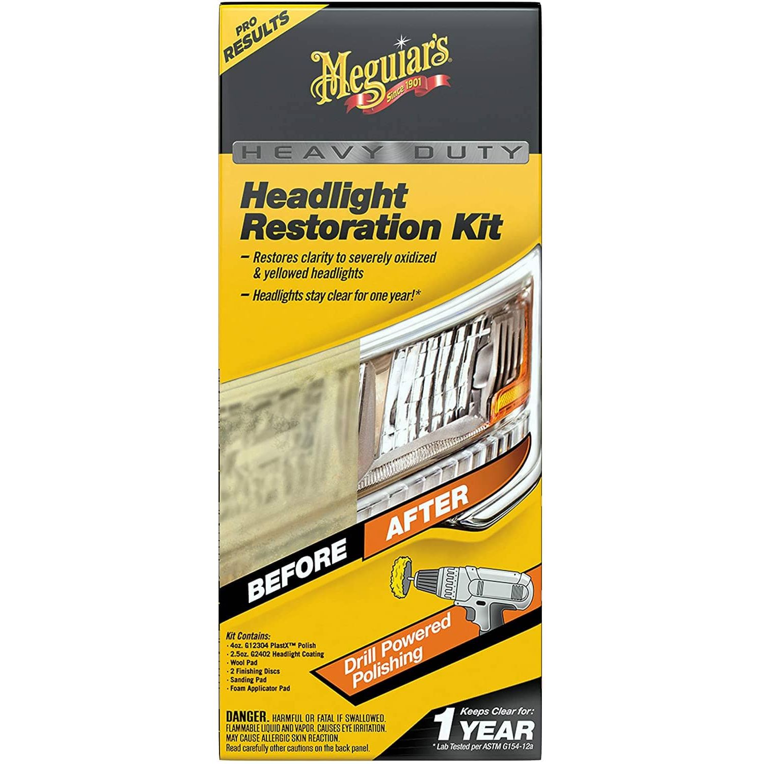 Kit Polish Faruri Meguiar's Heavy Duty Headlight Restoration Kit fotografia produsului View 2 L