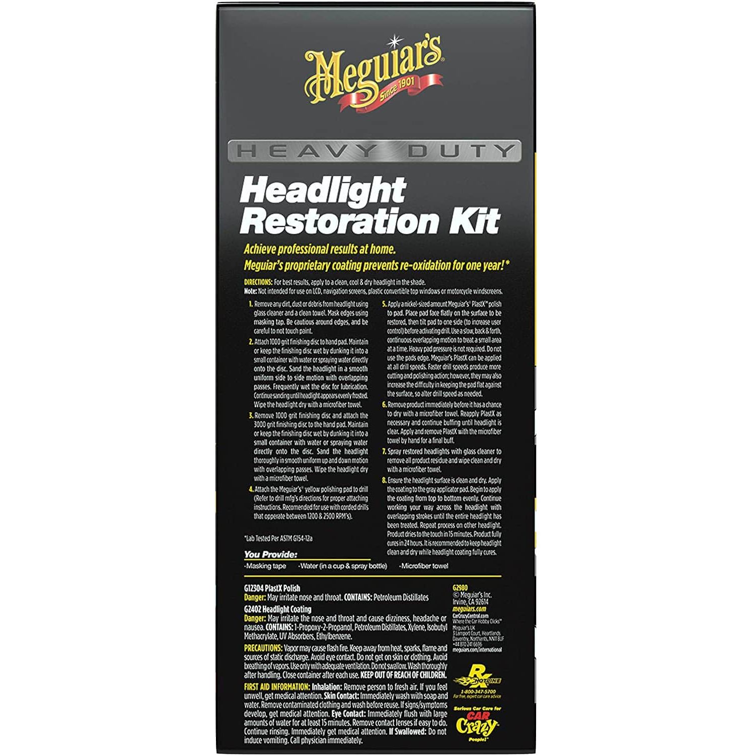 Kit Polish Faruri Meguiar's Heavy Duty Headlight Restoration Kit fotografia produsului View 3 L