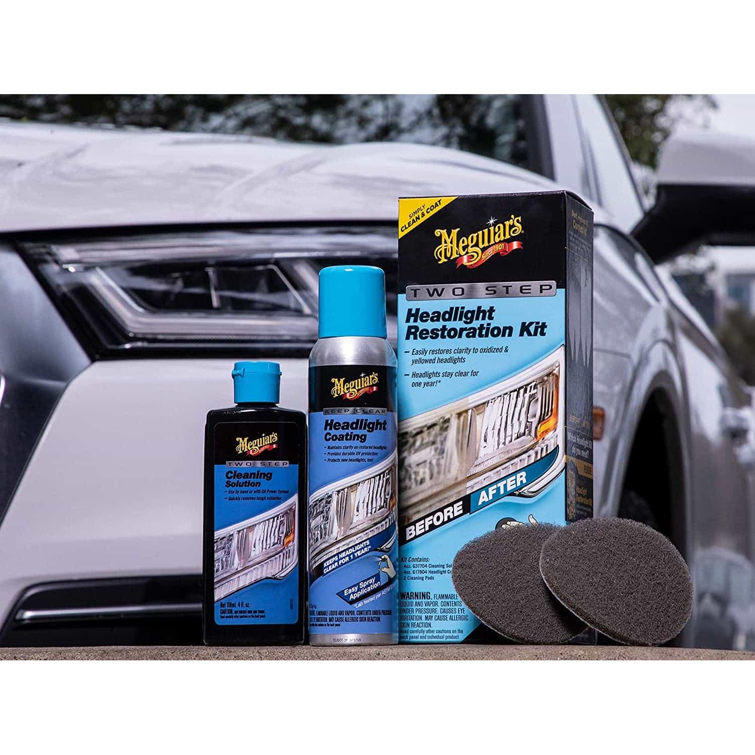 Kit Restaurare Faruri Meguiar's Two Step Headlight Restoration Kit fotografia produsului View 3 L