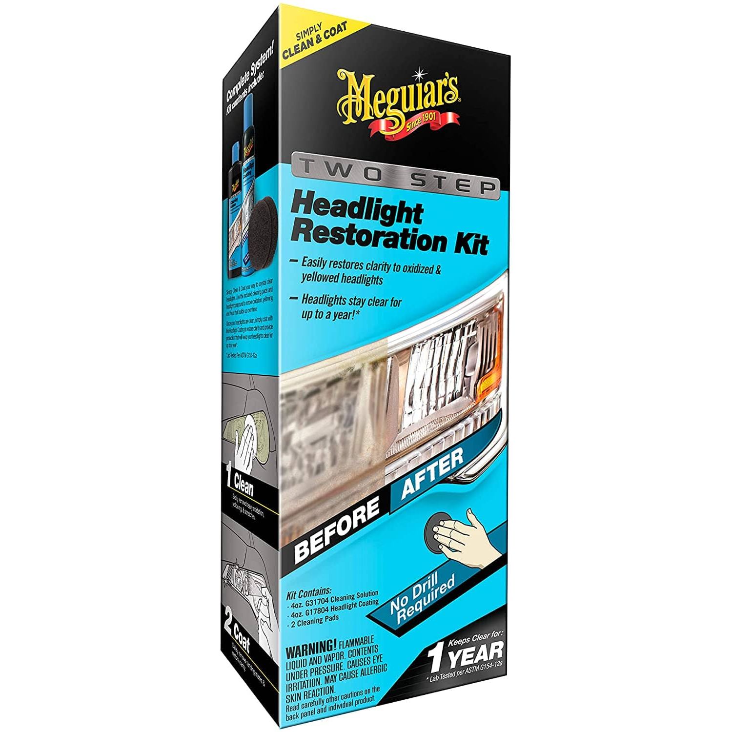 Kit Restaurare Faruri Meguiar's Two Step Headlight Restoration Kit fotografia produsului View 2 L
