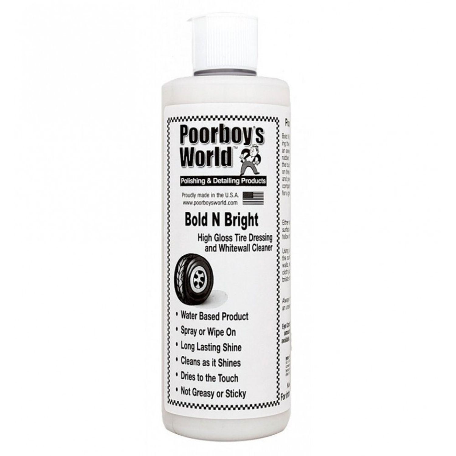 Solutie Intretinere Anvelope Poorboy's World Bold N Bright, 473ml fotografia produsului