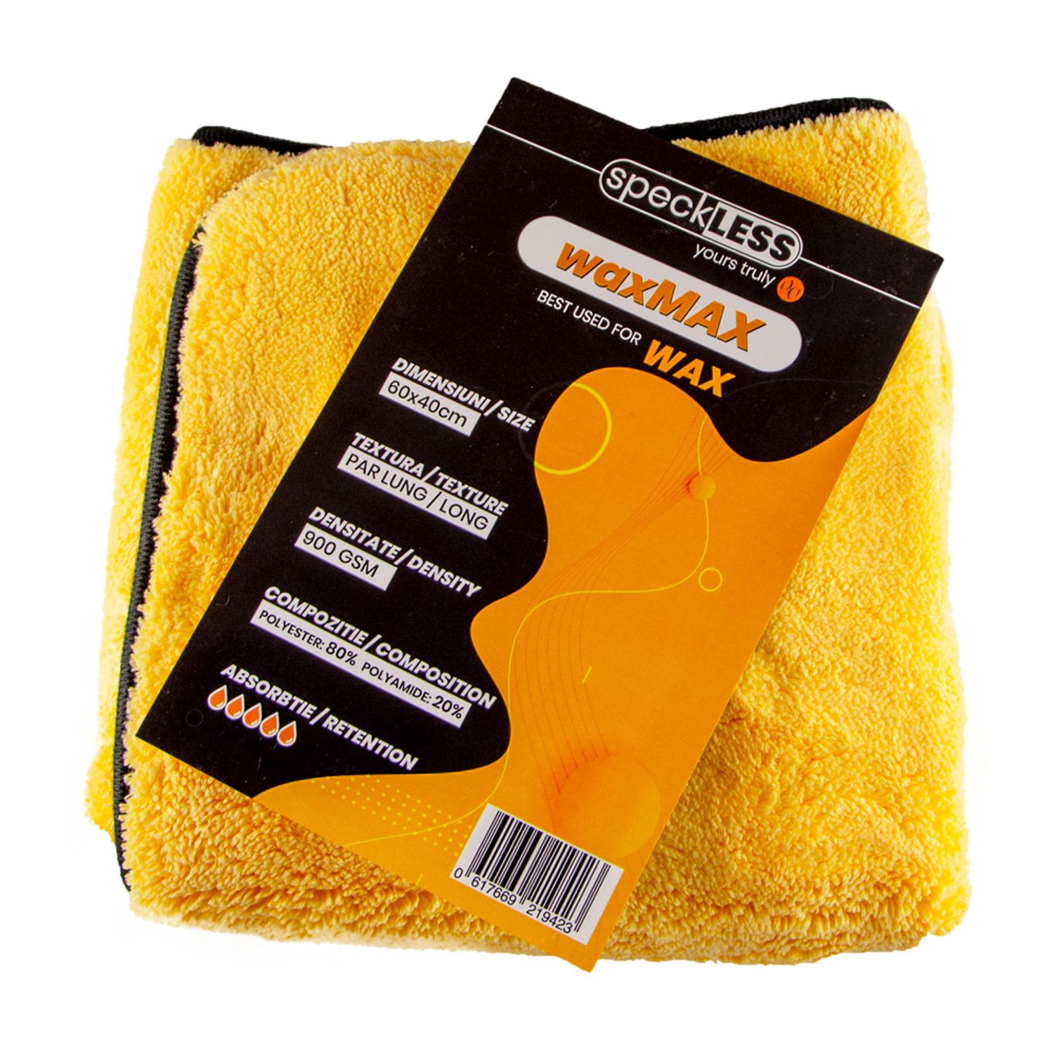 Laveta Microfibre speckLESS waxMAX, 900 GSM, 60x40cm fotografia produsului View 2 L