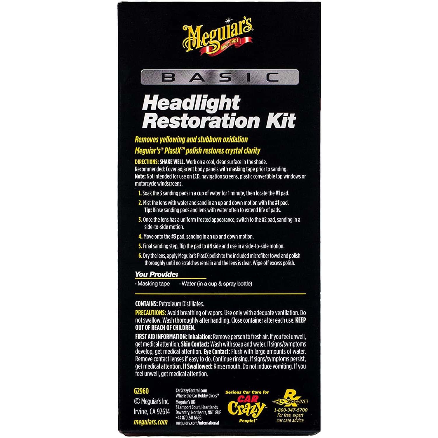 Kit Polish Faruri Meguiar's Basic Headlight Restoration Kit fotografia produsului View 3 L