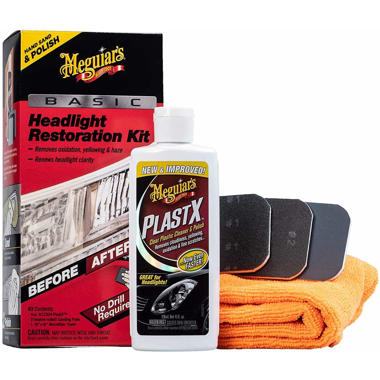 Kit Polish Faruri Meguiar's Basic Headlight Restoration Kit fotografia produsului